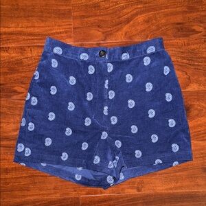 Urban Outfitters Navy Blue Paisley Women Shorts S